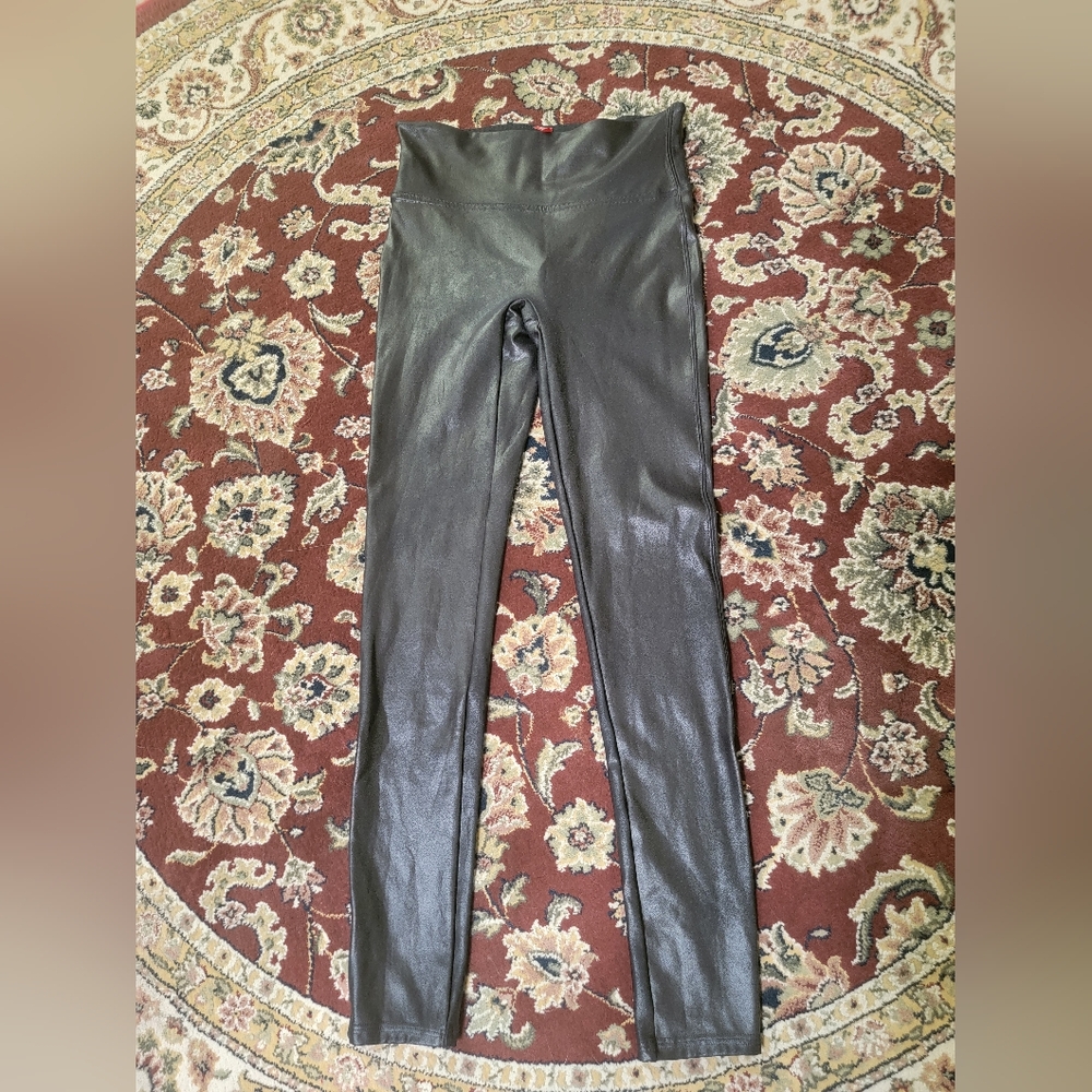 SPANX Black Faux Leather Leggings